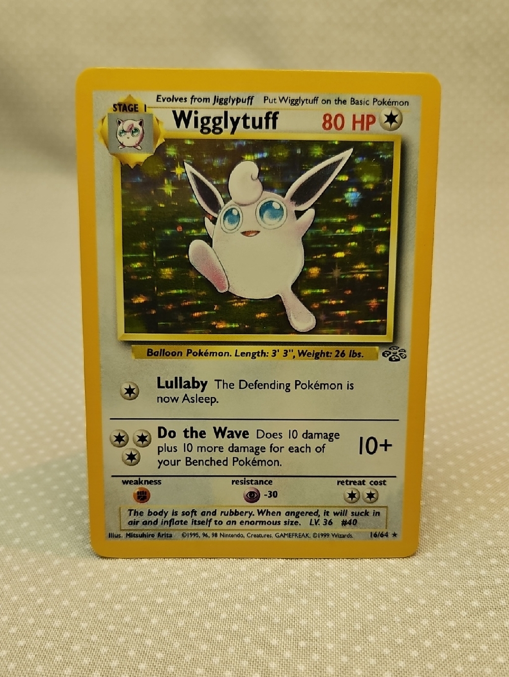 1999 Pokemon Wigglytuff 16/64 Jungle Holo